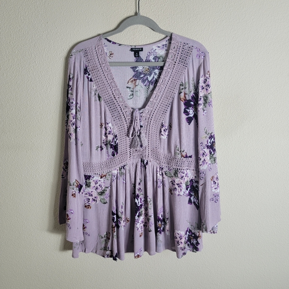 Torrid Purple Floral Top